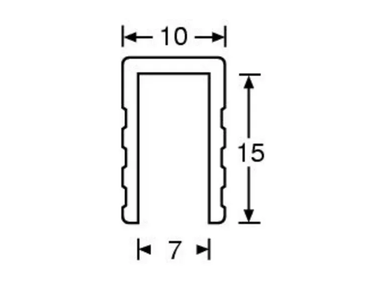 Adam Hall Hardware 6200 - Aluminium Capping Channel for 7 mm *Pris per meter 